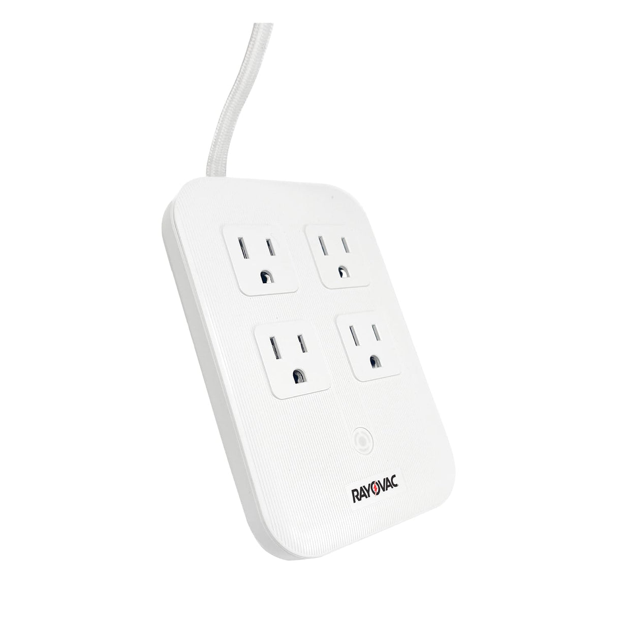 Rayovac 4-AC Outlet and 4-USB Port 540-Joules Surge Protector Power Strip, 5-Ft. Braided Cord with Flat Plug, SS-P319