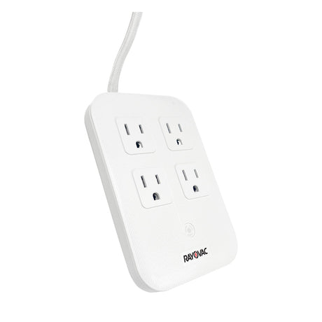 Rayovac 4-AC Outlet and 4-USB Port 540-Joules Surge Protector Power Strip, 5-Ft. Braided Cord with Flat Plug, SS-P319