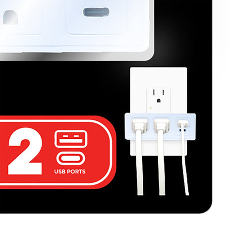 Rayovac 2-AC Outlet and 2-USB Port 300-Joules Portable Surge Protector Wall Tap, SS-Q207C
