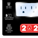 Rayovac 2-AC Outlet and 2-USB Port 300-Joules Portable Surge Protector Wall Tap, SS-Q207C