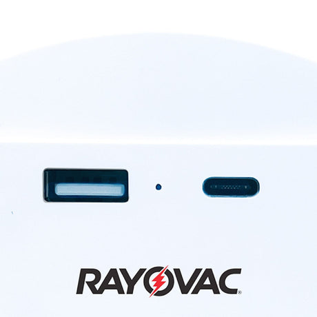 Rayovac AC Outlet and 2-USB Port 300-Joules Portable Surge Protector Wall Tap with Phone Holder, 2 Outlet