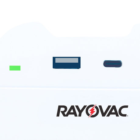 Rayovac AC Outlet and 2-USB Port 300-Joules Portable Surge Protector Wall Tap with Phone Holder, 3 Outlet