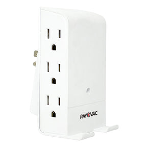 Rayovac 6-AC Outlet 540-Joules Surge Protector Wall Tap with Wireless Charging Phone Holder, SS-Q615