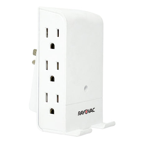 Rayovac 6-AC Outlet 540-Joules Surge Protector Wall Tap with Wireless Charging Phone Holder, SS-Q615