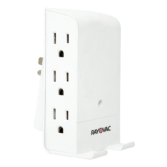 Rayovac 6-AC Outlet 540-Joules Surge Protector Wall Tap with Wireless Charging Phone Holder, SS-Q615