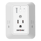 Rayovac 3-AC Outlet and 3-USB Port 540-Joules Surge Protector Wall Tap, SS-Q901