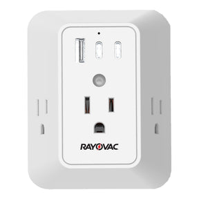 Rayovac 3-AC Outlet and 3-USB Port 540-Joules Surge Protector Wall Tap, SS-Q901