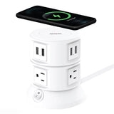 Rayovac Charging Tower 6-AC Outlet 540-Joules Surge Protector with Wireless Charging, 2 USB-A and 2 USB-C Ports, 5-Ft. Cord