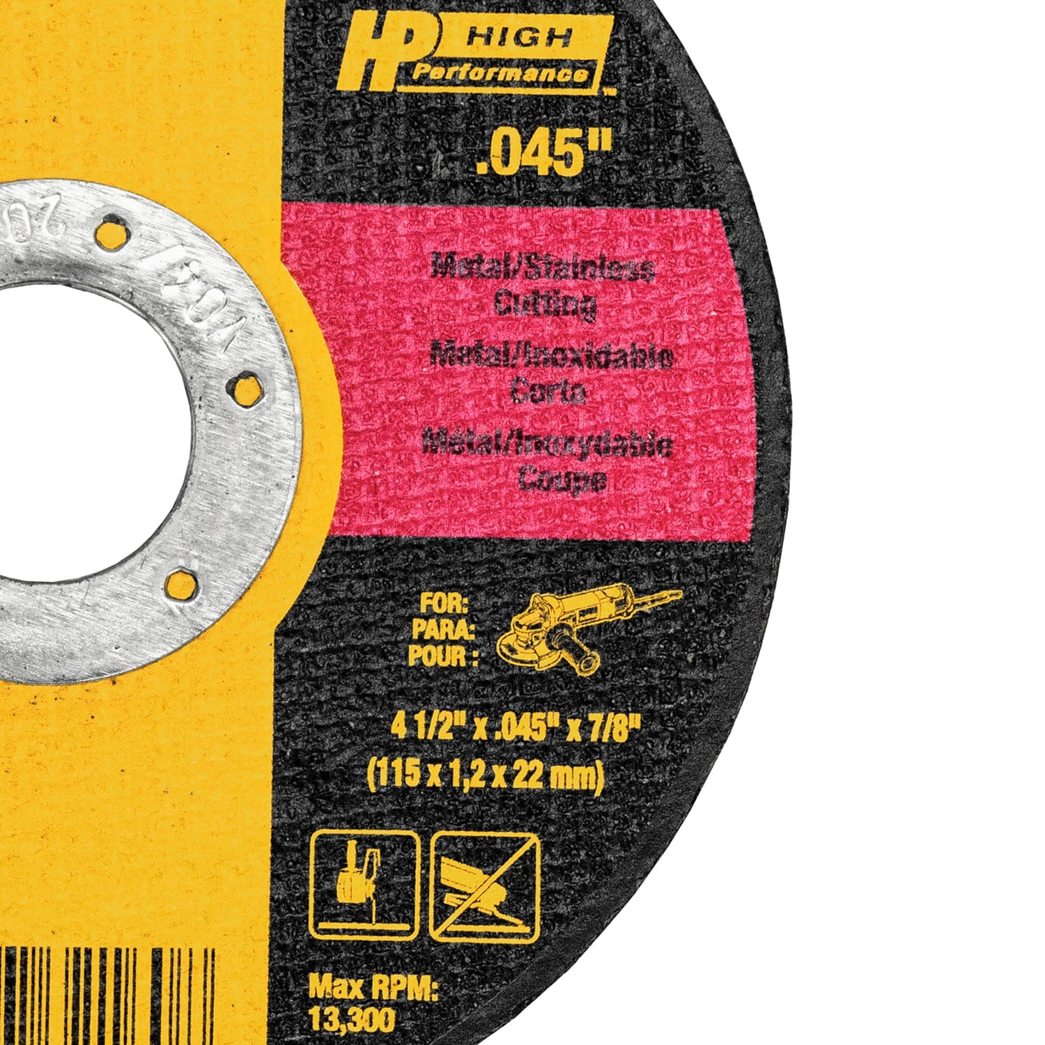 Dewalt High Performance 4-1/2-In. Aluminum-Oxide Abrasive Chop Cutting Wheel, 5 Count, DW8062B5