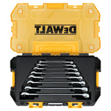 Dewalt TOUGHSERIES 8-Piece SAE Combination Wrench Set Plus Stackable Case with Clear Lid, DWMT45427