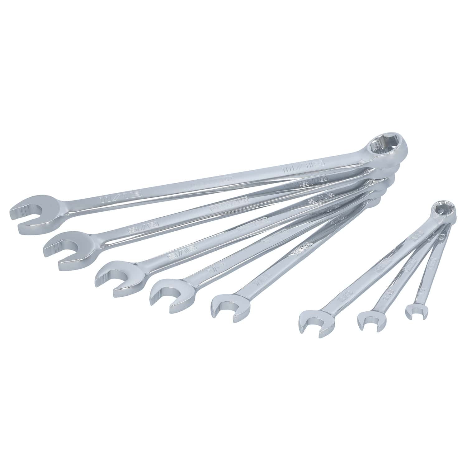 Dewalt TOUGHSERIES 8-Piece SAE Combination Wrench Set Plus Stackable Case with Clear Lid, DWMT45427