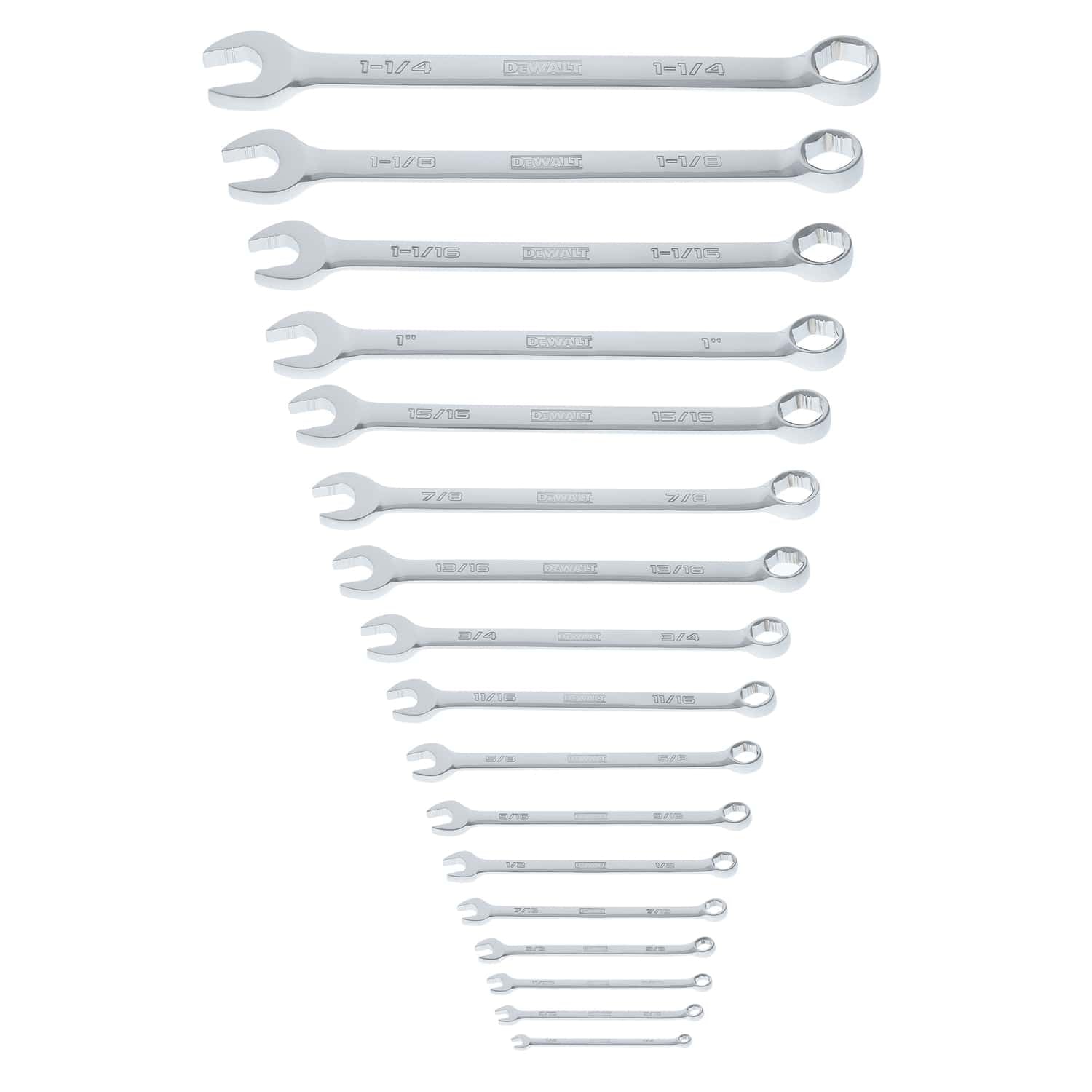 Dewalt TOUGHSERIES 17-Piece SAE Combination Wrench Set plus Roll Pouch, DWMT45428