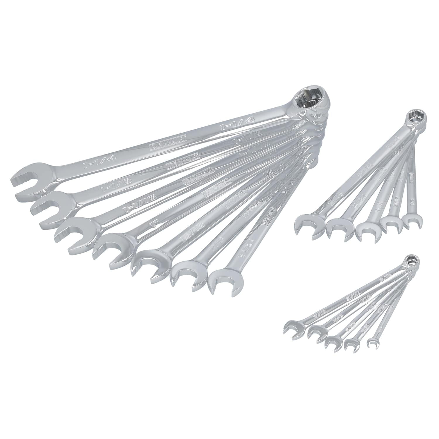 Dewalt TOUGHSERIES 17-Piece SAE Combination Wrench Set plus Roll Pouch, DWMT45428