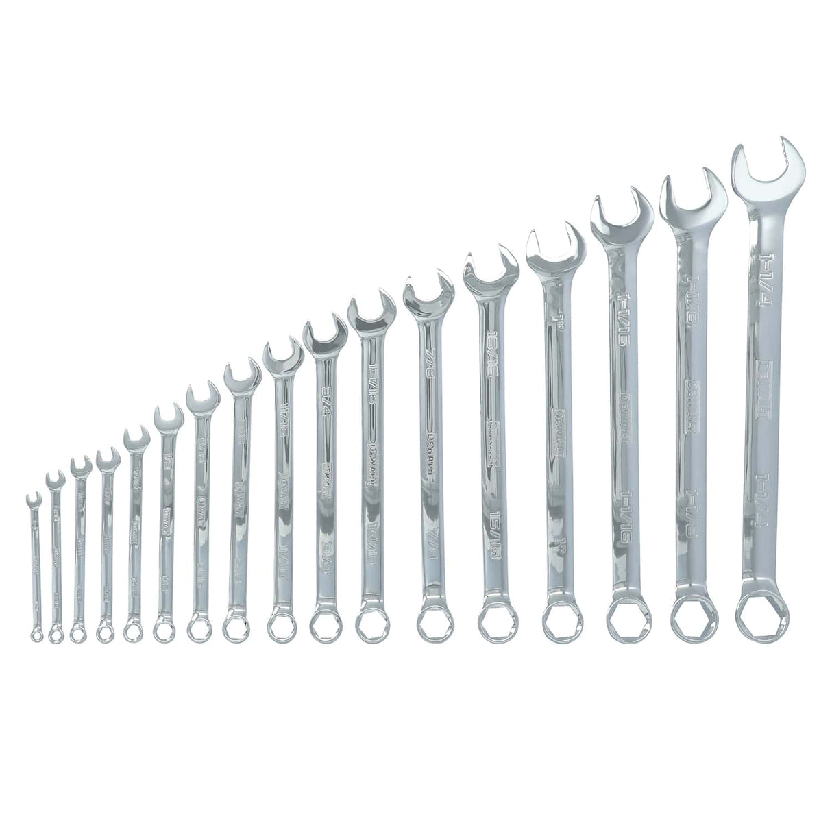 Dewalt TOUGHSERIES 17-Piece SAE Combination Wrench Set plus Roll Pouch, DWMT45428