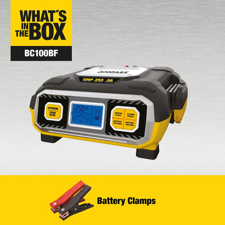 Stanley FATMAX 100-Amp 12-Volt Fully Automatic Automotive Battery Charger/Maintainer, BC100BF