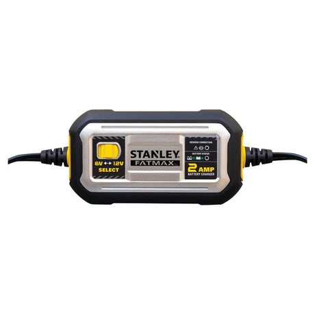 Stanley FATMAX 2-Amp 6-Volt/12-Volt Automatic Battery Charger/Maintainer for Lead-Acid Batteries, BC2F