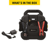 Stanley FATMAX Portable Car Jump Starter, 120-PSI Air Compressor, USB Power Bank with 1500-Amp Peak for V8 Cars/Trucks, and LED Light