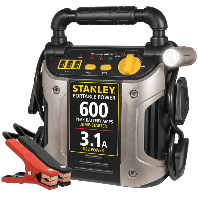 Stanley 600-Amp-Peak 12-Volt Rechargeable Jump Starter and Power Station, J309