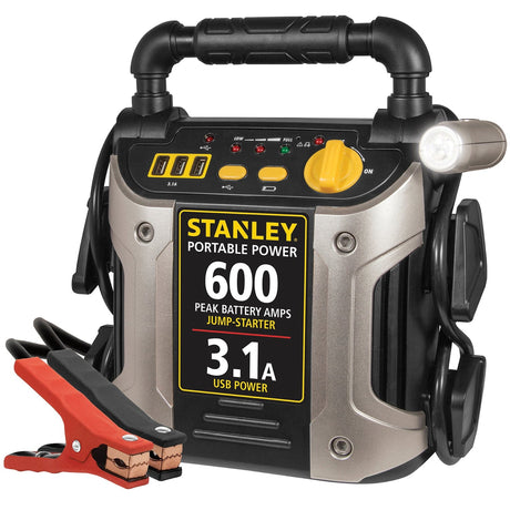 Stanley 600-Amp-Peak 12-Volt Rechargeable Jump Starter and Power Station, J309