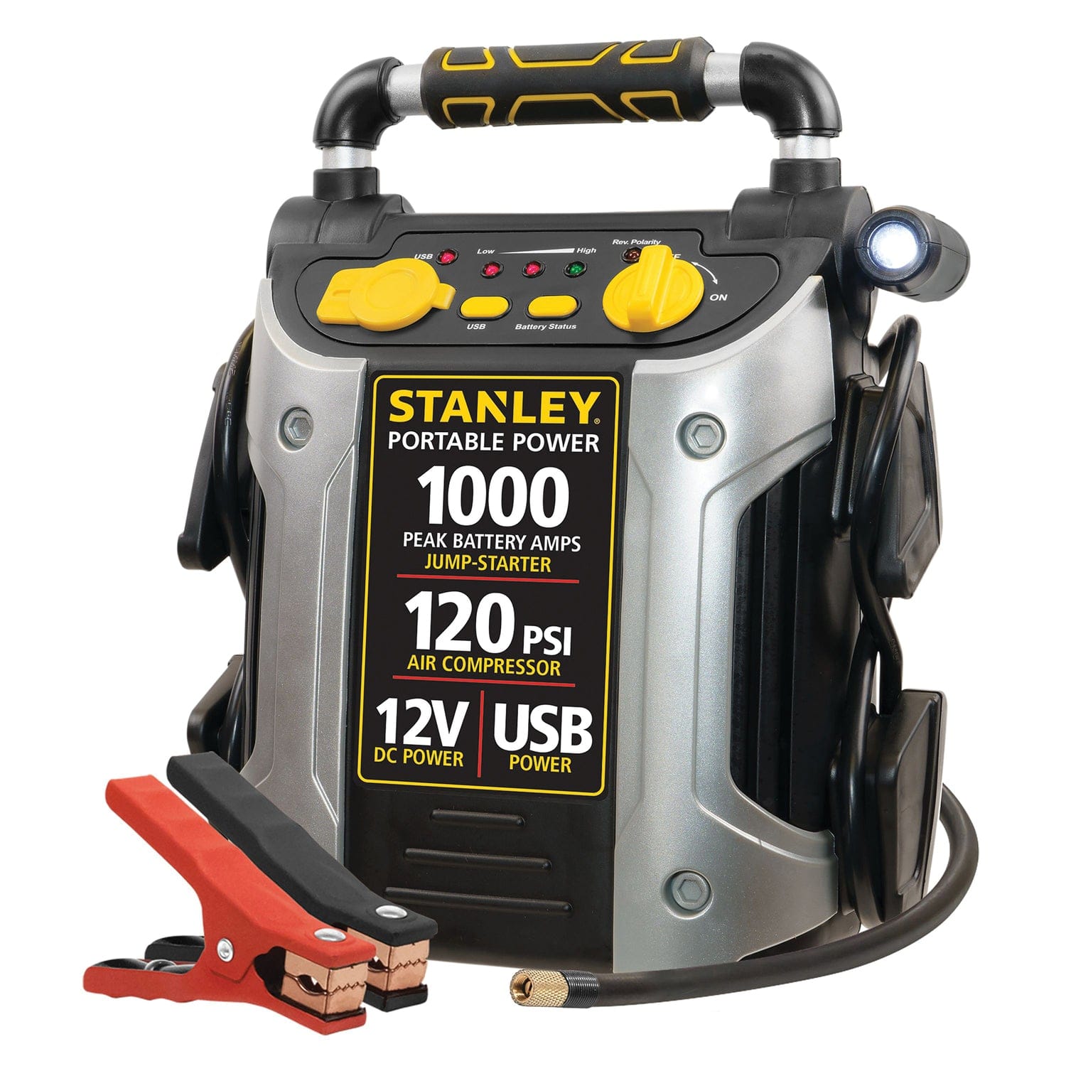 Stanley 1000-Amp-Peak 12-Volt Rechargeable Jump Starter with Air Compressor, J5C09