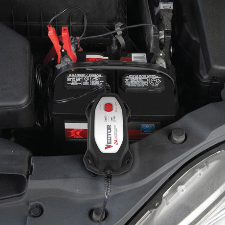 Vector 2-Amp Automatic Battery Charger/Maintainer with 6-Volt/12-Volt Selector, VECBC2