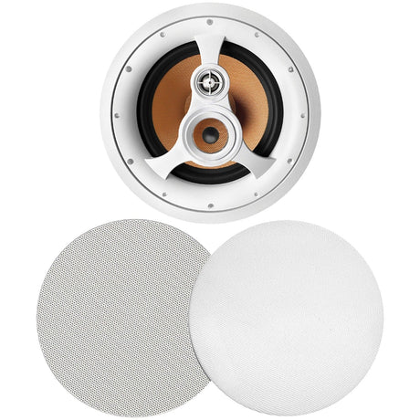 BIC America 10-In. 250-Watt Acoustech H310C 10-In. 3-Way In-Ceiling Speaker with Woven Fiber Woofers and Liquid-Cooled Titanium Tweeter, 8 Ohms