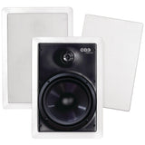 BIC America 6.5-In. 150-Watt Muro M-PRO6W 2-Way Outdoor In-Wall Speaker Pair with Polygraphite Woofer and Pivoting Titanium Tweeter, 8 Ohms