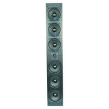 BIC America RtR Elite OWT65 4.5-In. 100-Watt On-Wall Tower Speaker for 65-In. TVs, with 2 Polypropylene Woofers, Tweeter, 4 Bass Radiators, 8 Ohms