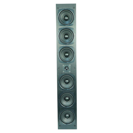 BIC America RtR Elite OWT65 4.5-In. 100-Watt On-Wall Tower Speaker for 65-In. TVs, with 2 Polypropylene Woofers, Tweeter, 4 Bass Radiators, 8 Ohms