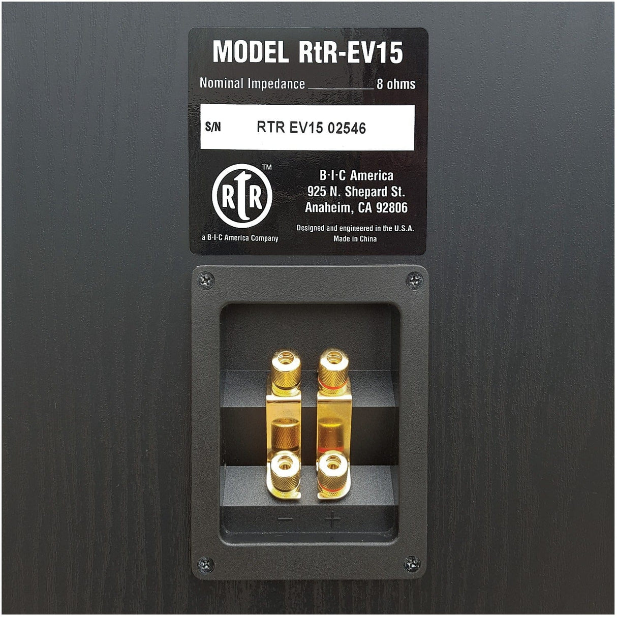 BIC America RtR Eviction Series RtR-EV15 15-In. Indoor 3-Way Bi-Ampable Tower Speaker, 430 Watts