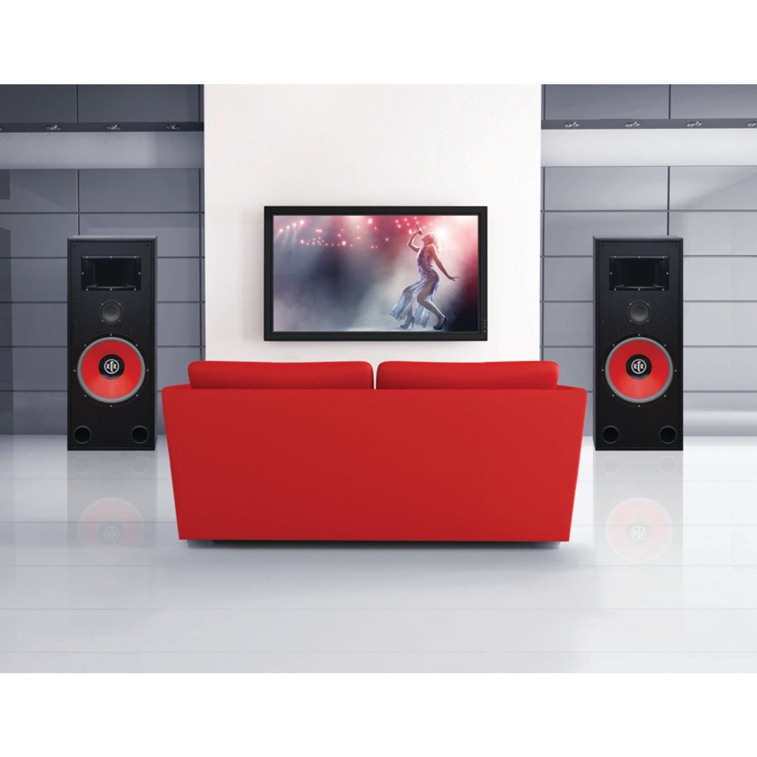 BIC America RtR Eviction Series RtR-EV15 15-In. Indoor 3-Way Bi-Ampable Tower Speaker, 430 Watts