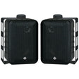 BIC America RtR Series RTRV44-2 4-In. Indoor/Outdoor Weather-Resistant Speakers, 100 Watts, Black