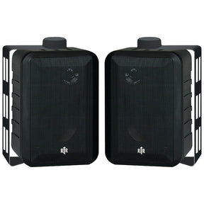 BIC America RtR Series RTRV44-2 4-In. Indoor/Outdoor Weather-Resistant Speakers, 100 Watts, Black