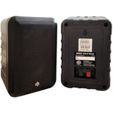 BIC America RtR Series RTRV44-2 4-In. Indoor/Outdoor Weather-Resistant Speakers, 100 Watts, Black