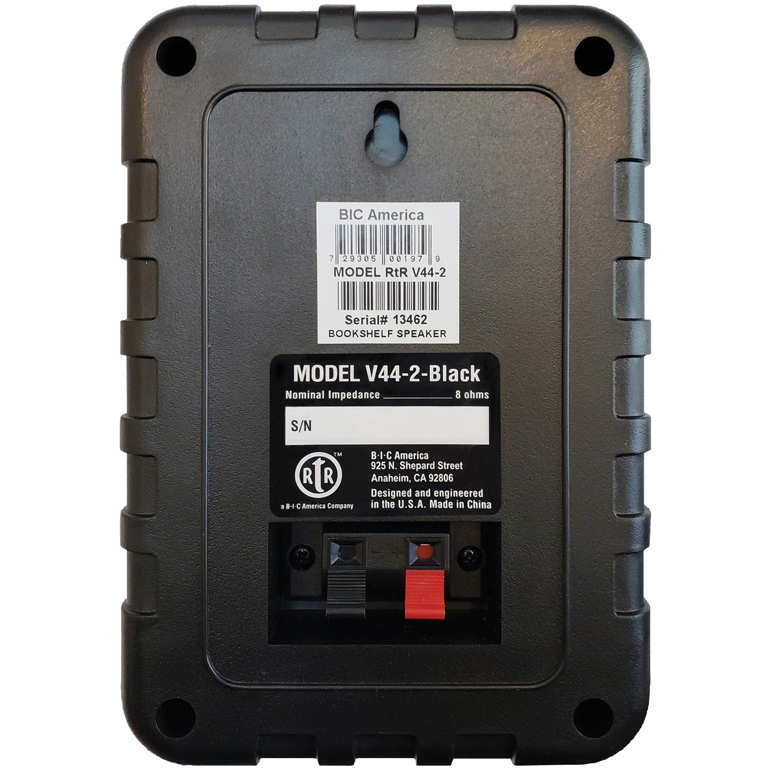 BIC America RtR Series RTRV44-2 4-In. Indoor/Outdoor Weather-Resistant Speakers, 100 Watts, Black