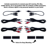 BIC America WTR-SYS 4-Channel Wireless Audio Transmitter/Receiver Kit for Powered Subs and Speakers