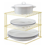 Better Houseware Brass Corner Storage Rack