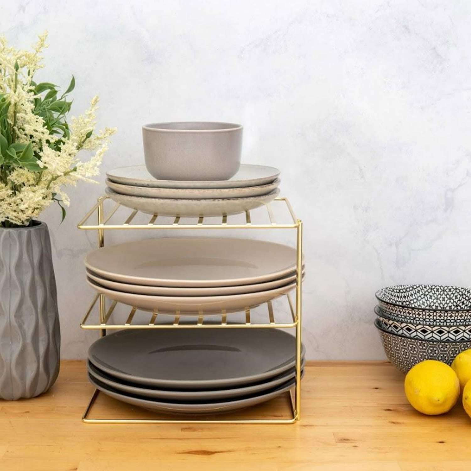 Better Houseware Brass Corner Storage Rack
