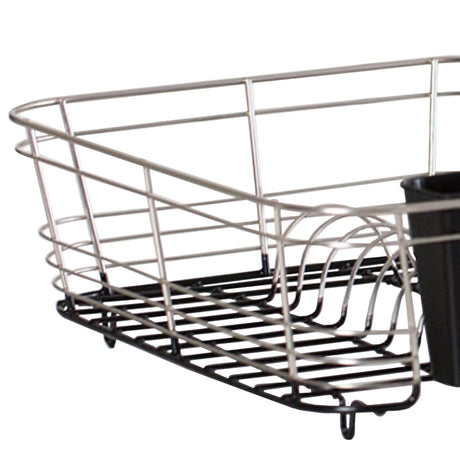 Better Houseware 2-Piece Dish Drainer, Stainless Steel