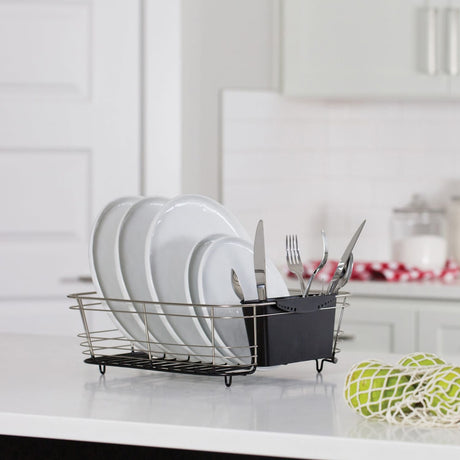 Better Houseware 2-Piece Dish Drainer, Stainless Steel
