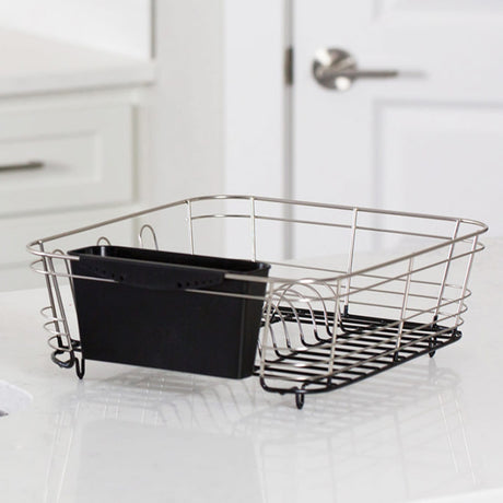 Better Houseware 2-Piece Dish Drainer, Stainless Steel