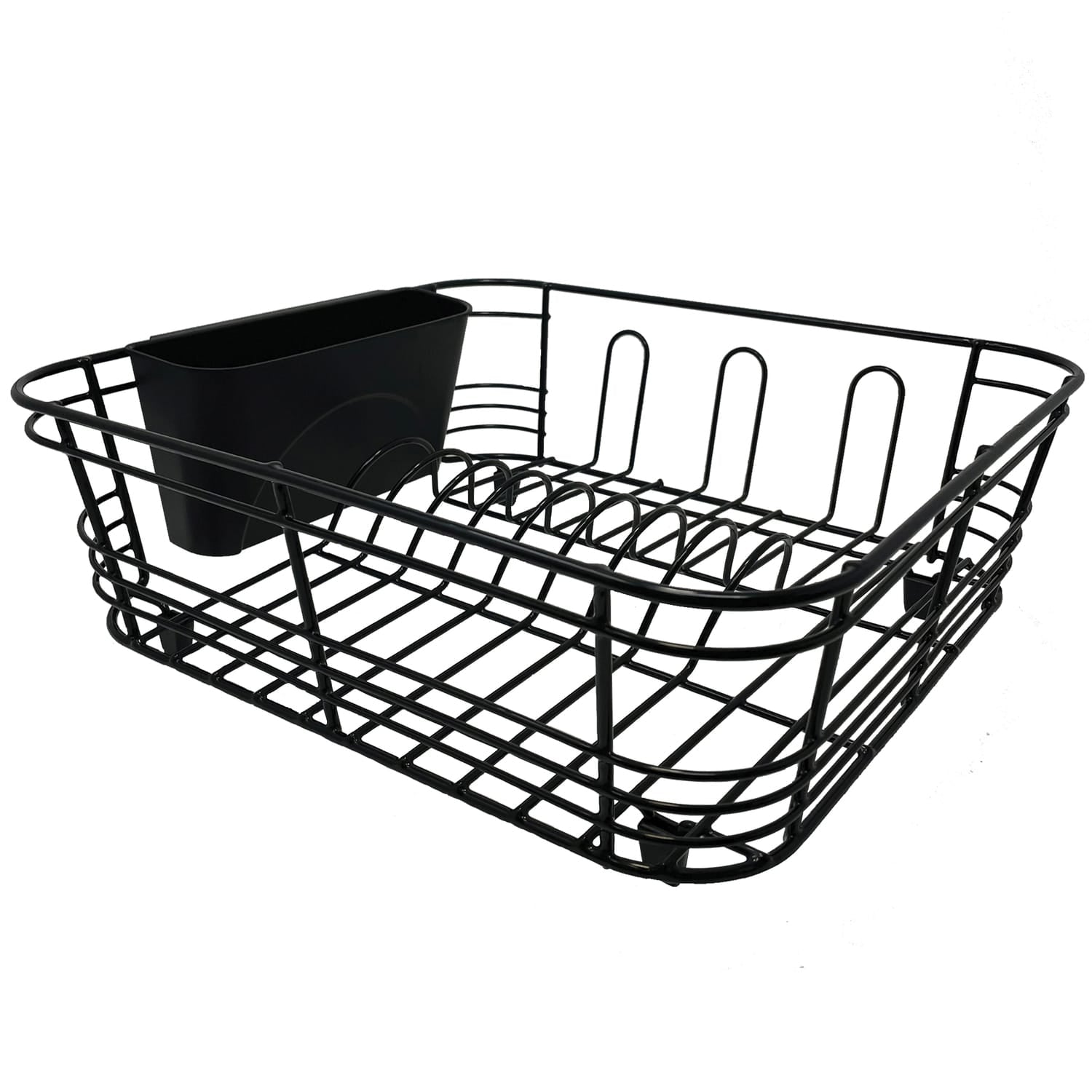 Better Houseware 2-Piece Dish Drainer, Black
