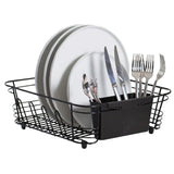 Better Houseware 2-Piece Dish Drainer, Black