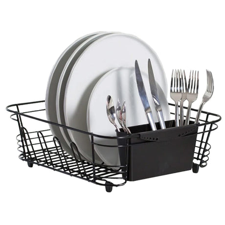 Better Houseware 2-Piece Dish Drainer, Black
