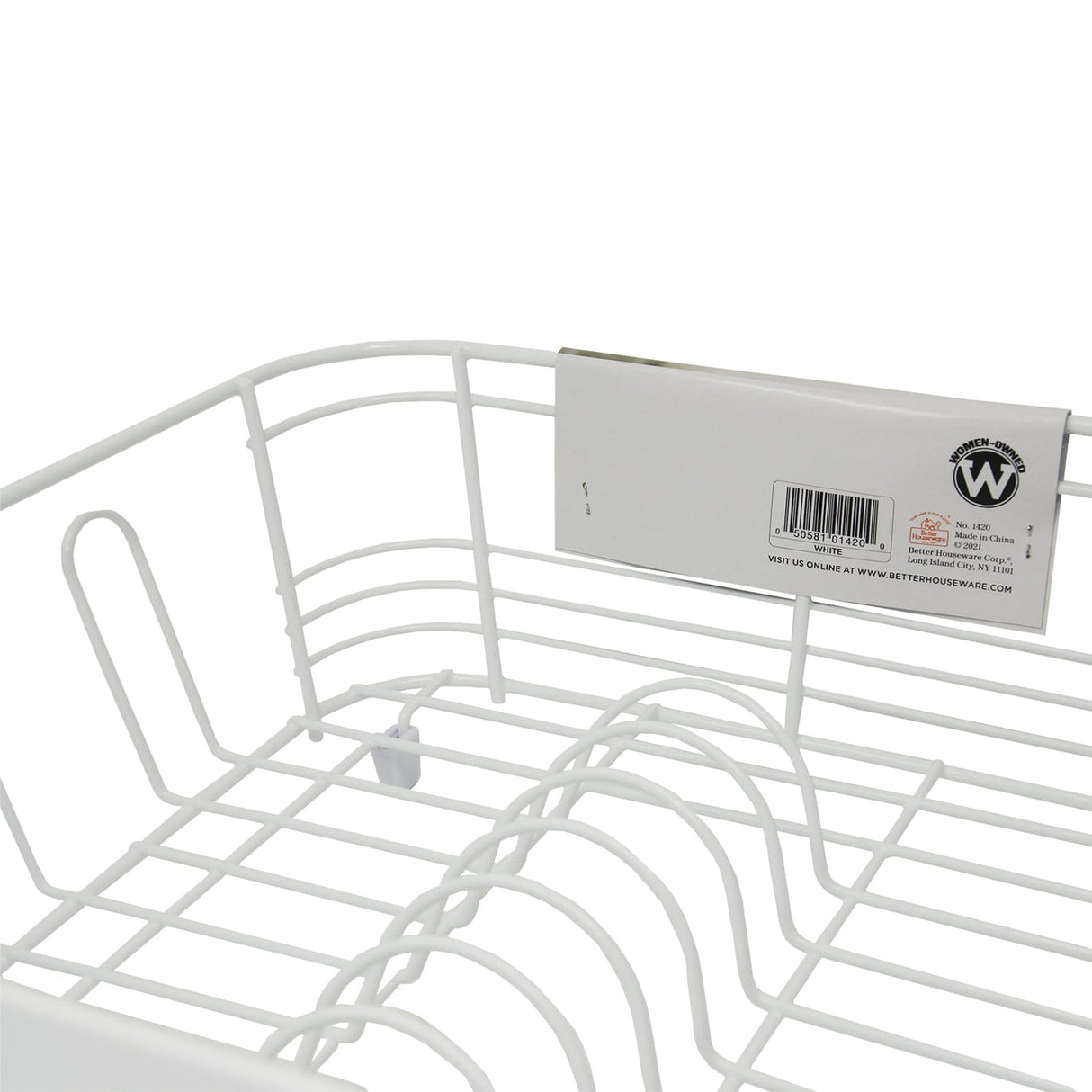 Better Houseware 2-Piece Dish Drainer, White