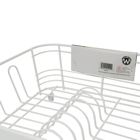 Better Houseware 2-Piece Dish Drainer, White