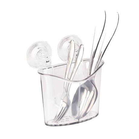 Better Houseware Heavy-Duty Suction-Cup Cutlery Holder, Clear