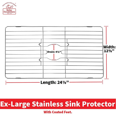 Better Houseware Stainless Steel Sink Protector, Extra Large