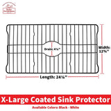 Better Houseware Extra-Large Coated Steel Sink Protector, Black