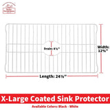 Better Houseware Extra-Large Coated Steel Sink Protector, White